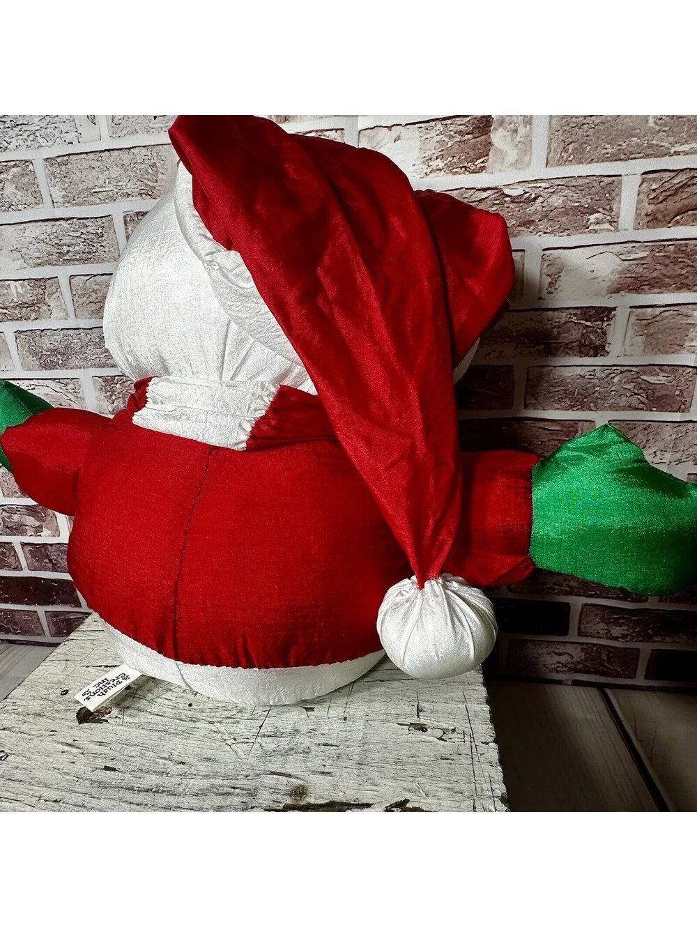 NOS! Vintage Large 24” Nylon Parachute Puffalump Polar Bear Santa Christmas